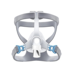 Máscara nasal Wizard 310 para tratamento da apneia do sono, com design leve e campo de visão desobstruído. Vista frontal.