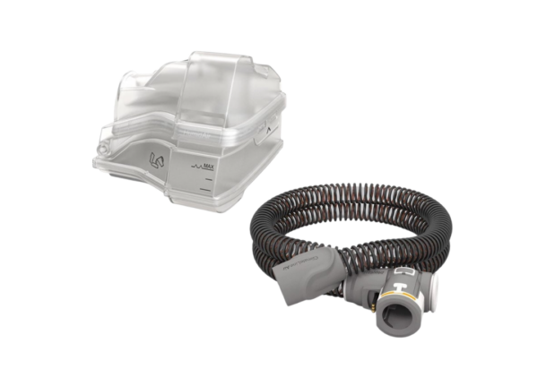 airsense-S10-umidificador-climateline Vista de cima do umidificador e do Climateline para Airsense S11