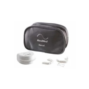 Vista frontal do dispositivo oral Narval CC e todos os componentes