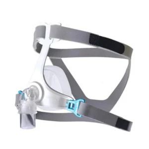 Máscara nasal Wizard 310 para tratamento da apneia do sono, com design leve e campo de visão desobstruído. Vista lateral.