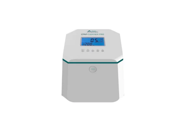 Vista frontal do limpador CPAP