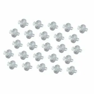 25 filtros antimicrobianos com conectores Luer-Lock